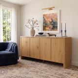 Mid-Century Sideboard with Faux Marble Top