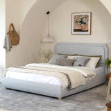Modern Boucle "Cloud" Platform Bed Frame – Soft-Touch & Secure Support