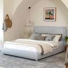 Modern Boucle "Cloud" Platform Bed Frame – Soft-Touch & Secure Support