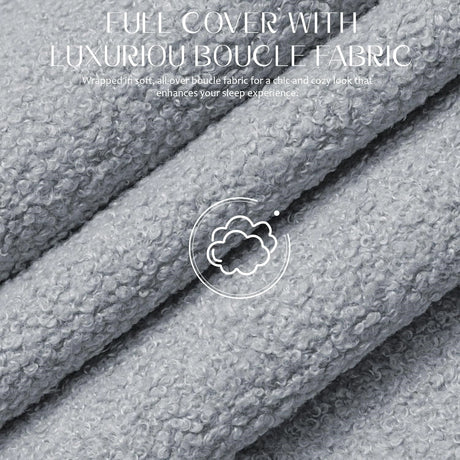 Modern Boucle "Cloud" Platform Bed Frame – Soft-Touch & Secure Support