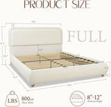 Modern Boucle "Cloud" Platform Bed Frame – Soft-Touch & Secure Support
