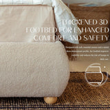 Modern Boucle "Cloud" Platform Bed Frame – Soft-Touch & Secure Support