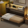 XL Size Murphy Bed with Desk,LED Light and USB Charging Station