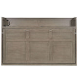 XL Size Murphy Bed with Desk,LED Light and USB Charging Station