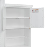 89" H Queen Size Murphy Bed with Closet, Drawers and Open Shelves