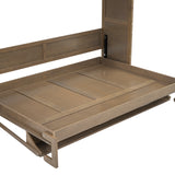 Full Size Murphy Bed, Wooden Full Cabinet Wall Bed with Closet