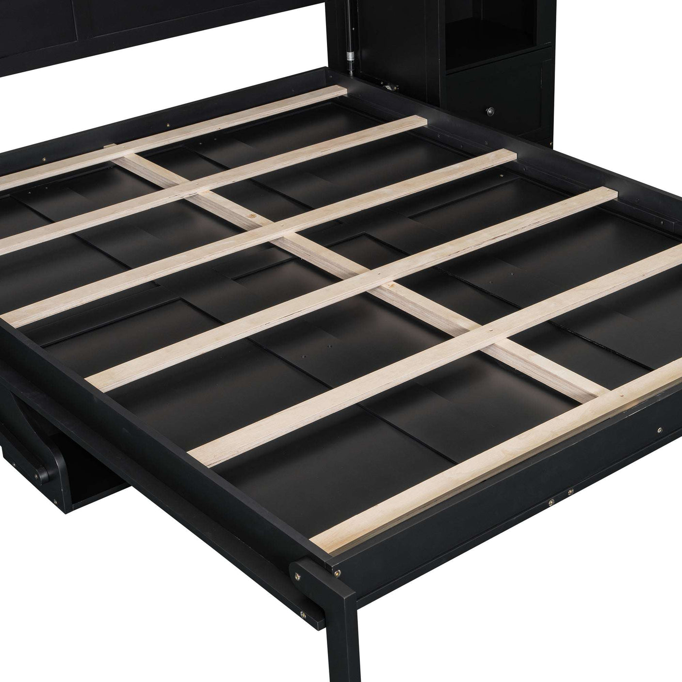88"H Queen Size Murphy Platform Bed with Shelf