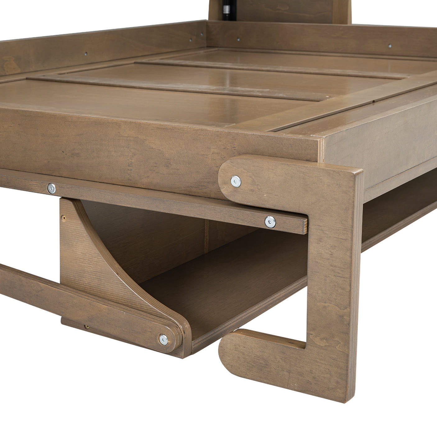 Full Size Murphy Bed, Wooden Full Cabinet Wall Bed with Closet