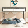 Sturdy Twin over Twin Bunk Bed Metal Black for Kids and Adult