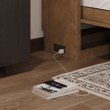 Twin Size Murphy Bed with Charging Station and Drawer