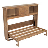 Twin Size Murphy Bed with Charging Station and Drawer