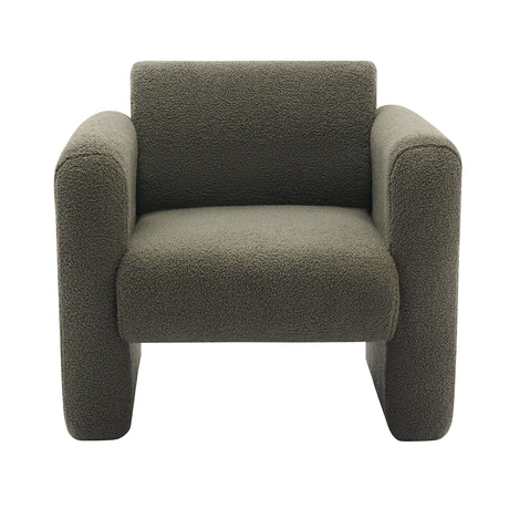 Lambskin Sherpa Fabric Upholstered Arm Reading Lounge Lazy Sofa Seating
