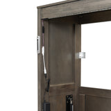 Twin Size Murphy Bed with LED Lights, Foldable Wall Bed Frame