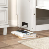 Twin Size Murphy Bed with Charging Station and Drawer