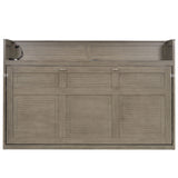 XL Size Murphy Bed with Desk,LED Light and USB Charging Station