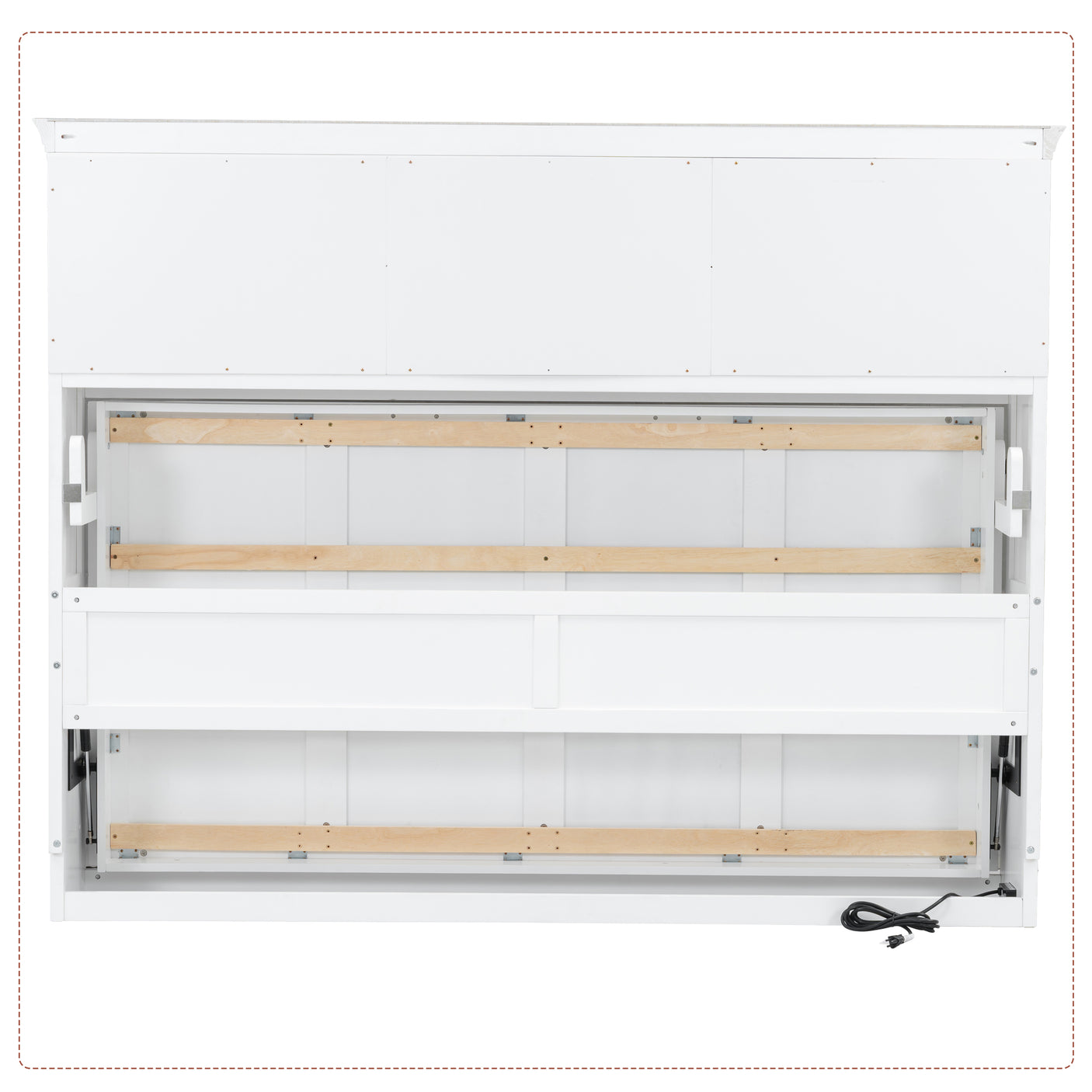 Twin Size Murphy Bed with Charging Station and Drawer