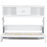 Twin Size Murphy Bed with Charging Station and Drawer