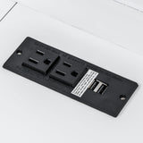 XL Size Murphy Bed with Desk,LED Light and USB Charging Station