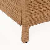 Bohemian Rattan Queen Bed Frame with Headboard and Footboard