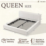 YECHEN Cloud Platform Bed – 20-Min Tool-Free Assembly, CULP® Performance Fabric & Stain-Resistant Cloud Frame