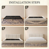YECHEN Cloud Platform Bed – 20-Min Tool-Free Assembly, CULP® Performance Fabric & Stain-Resistant Cloud Frame