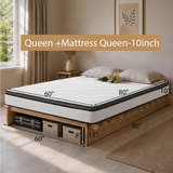 Platform Bed Frame with Dovetail Joinery – 10-Min Assembly, Wood Slats, No Box Spring, Natural| Walnut