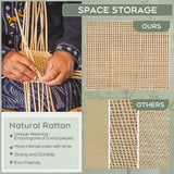 Rattan Entryway Shoe Cabinet – Natural Oak & Hand-Woven Elegance
