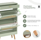 Rattan Entryway Shoe Cabinet – Natural Oak & Hand-Woven Elegance
