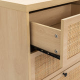 59" Natural Rattan 9 Drawer Dresser - Handwoven Rattan Storage Cabinet