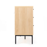 59" Natural Rattan 9 Drawer Dresser - Handwoven Rattan Storage Cabinet