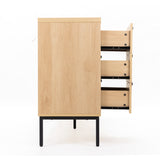 59" Natural Rattan 9 Drawer Dresser - Handwoven Rattan Storage Cabinet