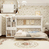 Queen Horizontal Murphy Bed with Storage Cabinets – White