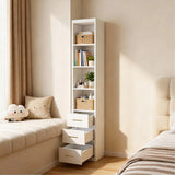 Slim Side Storage Cabinet with 3 Drawers, White – 15.75 x 85.04 Inch