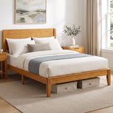 Solid Bamboo Platform Bed with Headboard – Japanese Joinery 10