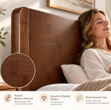 Solid Bamboo Platform Bed with Headboard – Japanese Joinery 18