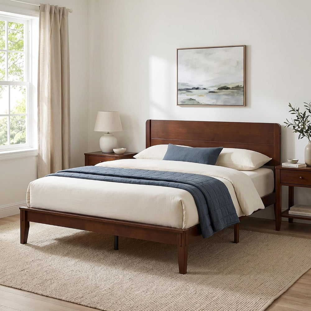 Solid Bamboo Platform Bed with Headboard – Japanese Joinery 19