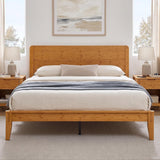 Solid Bamboo Platform Bed with Headboard – Japanese Joinery 4