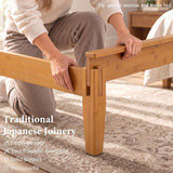 Solid Bamboo Platform Bed with Headboard – Japanese Joinery 6