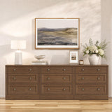 31.5" Oversized Nightstand with 3 Drawers | Light Oak, Ivory White & Walnut