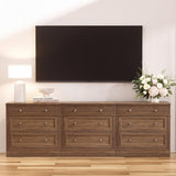 31.5" Oversized Nightstand with 3 Drawers | Light Oak, Ivory White & Walnut
