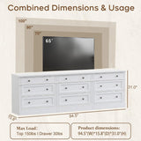 31.5" Oversized Nightstand with 3 Drawers | Light Oak, Ivory White & Walnut