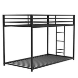 Sturdy Twin over Twin Bunk Bed Metal Black for Kids and Adult