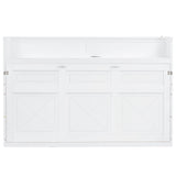 XL Size Murphy Bed with Desk,LED Light and USB Charging Station