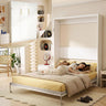 White Queen Murphy Bed with Grey Slat Frame | Yechen Home