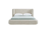 YECHEN Cloud Bed Frame - Modern Water-Resistant Bouclé Upholstered Platform Bed, Tool-Free Assembly, No Box Spring Needed