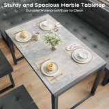 Yechen 5-Piece Modern Dining Table Set – Space-Saving Rectangular Kitchen Table with 4 Chairs for Small Spaces, Apartments, and Breakfast Nooks