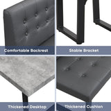 Yechen 5-Piece Modern Dining Table Set – Space-Saving Rectangular Kitchen Table with 4 Chairs for Small Spaces, Apartments, and Breakfast Nooks