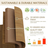 Yechen 67" Tall Kitchen Pantry Cabinet, Rattan Storage Cabinet with Solid Wood Integrated Handleand Adjustable Shelves, Cupboard with Doors for Livingroom,Dining Room, Dark Walnut