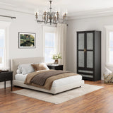 Yechen 71" Modern Armoire Wardrobe Closet with 2 Drawers & Hanging Rod