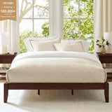 Yechen Bamboo Platform Bed Frame, Queen & King walnut 11